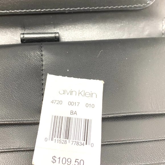 Calvin Klein Caviar Travel Zip Mens Wallet Leather Premium Black 47200017 - Picture 6 of 6